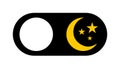 On and off toggle switch button, light and dark mode, trending design interface element icon, day and night mode switch button