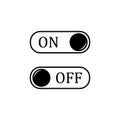On and off toggle switch button vector image Royalty Free Stock Photo