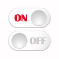 On and Off buttons set Royalty Free Stock Photo
