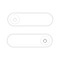 On and Off toggle switch buttons on white background - lock and unlock icon - padlock in neumorphic design. Neumorphism Royalty Free Stock Photo