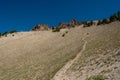 Off Trail Scar On Hill Side To Lassen Peak