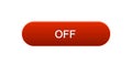 Off web interface button red color, internet site design, online program Royalty Free Stock Photo