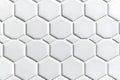 Modern White Hexagonal Tile Pattern Seamless. Royalty Free Stock Photo