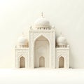 Off White Islamic Architecture 3d Element Royalty Free Stock Photo