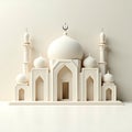 Off White Islamic Architecture 3d Element Royalty Free Stock Photo
