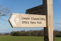 Offas Dyke Footpath Sign Royalty Free Stock Photo