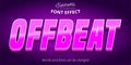 Offbeat text, 3d purple editable text effect Royalty Free Stock Photo
