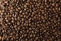 ÃÂoffee beans texture. offee beans background. close-up of ÃÂoffee beans top view Royalty Free Stock Photo