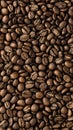 ÃÂoffee beans texture. ÃÂoffee beans background. close-up of ÃÂoffee beans top view Royalty Free Stock Photo