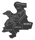 Offenbach City Map Germany DE labelled black illustration