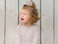 Offended little girl weeping Royalty Free Stock Photo