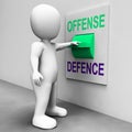 Offense Defence Switch Shows Attack Or Defend