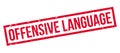 Offensive Language rubber stamp Royalty Free Stock Photo