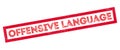 Offensive Language rubber stamp Royalty Free Stock Photo