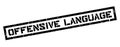 Offensive Language rubber stamp Royalty Free Stock Photo