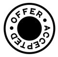 OFFER ACCEPTED black stamp on white Royalty Free Stock Photo