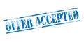 Offer accepted blue stamp Royalty Free Stock Photo