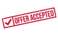 Offer Accepted rubber stamp Royalty Free Stock Photo