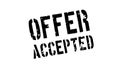 Offer accepted rubber stamp Royalty Free Stock Photo