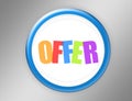 Offer button Royalty Free Stock Photo