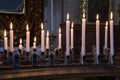 Offer candles in a venetian church, italy