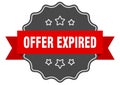 offer expired label