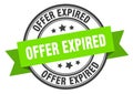 offer expired label. offer expired round band sign.