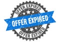 Offer expired stamp. offer expired grunge round sign. Royalty Free Stock Photo