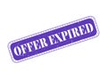 Offer Expired Rubber Stamp Seal on a Bar Royalty Free Stock Photo