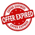 Offer expired sign or stamp