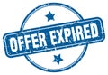 offer expired stamp. offer expired round grunge sign. Royalty Free Stock Photo