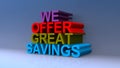 We offer great savings on blue Royalty Free Stock Photo
