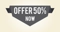 Offer 50 Now Hot Proposition Vector Illustration Royalty Free Stock Photo