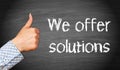 We offer solutions