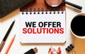 We offer solutions Royalty Free Stock Photo