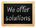 We offer solutions sign Royalty Free Stock Photo