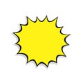 Offer yellow splash icon. Marketing comic sales explosion star shape Royalty Free Stock Photo