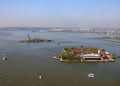 USA. New-York. Statue of Liberty and Ellis Island Royalty Free Stock Photo