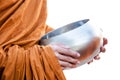 Food offering to a monk