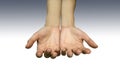 Offering Hands Royalty Free Stock Photo