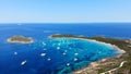 Aerial view by drone, Capo Coda Cavallo, Sardiania Royalty Free Stock Photo