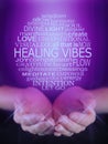 Offering you healing vibes word cloud Wall Art Royalty Free Stock Photo