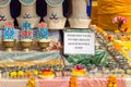 Offerings of butter and flour at the Mahabodhi Temple, Bodhgaya Royalty Free Stock Photo