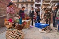 Offerings of livestock for Dashain, Durbar Square, Kathmandu, Ne Royalty Free Stock Photo