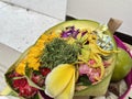 canang used for Hindu religious rituals in Bali Royalty Free Stock Photo