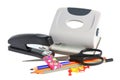 Office accessories isolated on white background Royalty Free Stock Photo