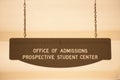 Office of admissions Royalty Free Stock Photo