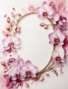 Ethereal Orchid Embrace: Soft Pink watercolour Flower background