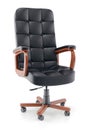 Office armchair of black leather