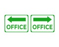 Office Arrow Sign Vector, Easy To Use And Print Design Templates.